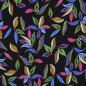 Preview: Viskose ROSELLA STRETCH Flowers auf Schwarz